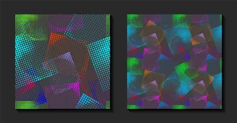 Abstract seamless chaotic pattern with urban geometric elements. Stock Illustration