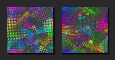 Abstract seamless chaotic pattern with urban geometric elements. Illustrazione stock