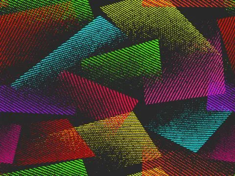 Abstract seamless chaotic pattern with urban geometric elements. イラスト素材