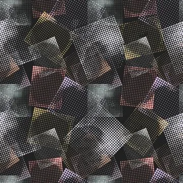 Abstract seamless chaotic pattern with urban geometric elements. Stockillustratie