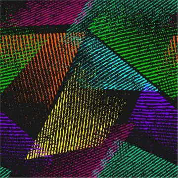 Abstract seamless chaotic pattern with urban geometric elements. 스톡 일러스트