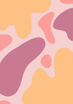 Abstract seamless chaotic patterni n pastel pink, beige colors Patel backgrou Stock Illustration