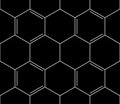 Abstract seamless chemical background - pattern on black Ilustración de archivo