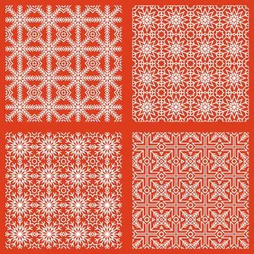 Abstract seamless christmas patterns Stock Illustration