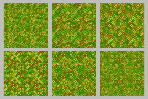 Abstract seamless circle mosaic pattern background design set Иллюстрация