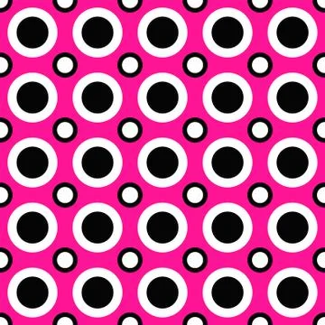 Abstract seamless circle pattern background design - vector graphic Stock Illustration