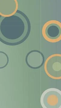 Abstract seamless circles pattern in muted green and beige, creating a calm.. Stock Illustration