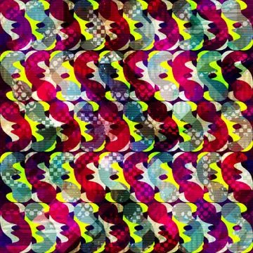 Abstract seamless color pattern in graffiti style. Quality vector illustratio Stock-Illustration