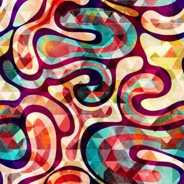 Abstract seamless color pattern in graffiti style. Quality vector illustratio Stock Illustration