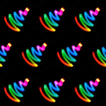 Abstract seamless colorful pattern for designers with bright freeze light lines Stock Illustration