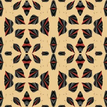 Abstract seamless colorful pattern exotic shapes backgrounds Stock Illustration