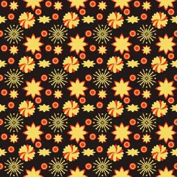 Abstract seamless colorful pattern exotic shapes backgrounds Stock Illustration