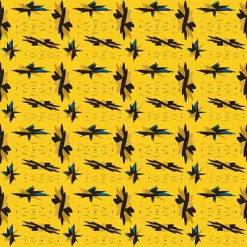Abstract seamless colorful pattern exotic shapes backgrounds Stock Illustration