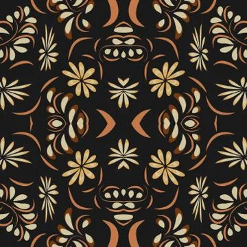 Abstract seamless colorful pattern exotic shapes backgrounds Stock Illustration