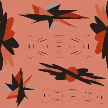 Abstract seamless colorful pattern exotic shapes backgrounds Stock Illustration