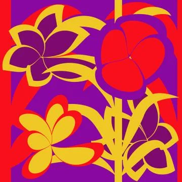 Abstract seamless colorful pattern exotic shapes backgrounds Stock Illustration