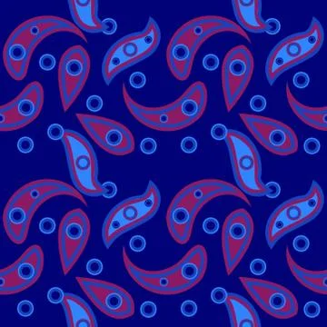Abstract seamless colorful pattern exotic shapes backgrounds Stock Illustration