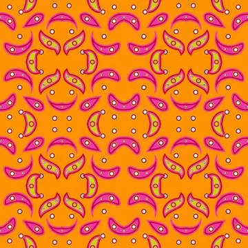 Abstract seamless colorful pattern exotic shapes backgrounds Stock Illustration