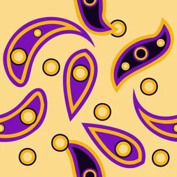 Abstract seamless colorful pattern exotic shapes backgrounds Stock Illustration