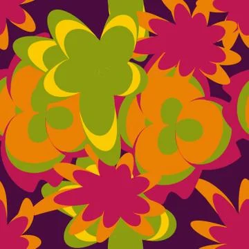 Abstract seamless colorful pattern exotic shapes backgrounds Stock Illustration
