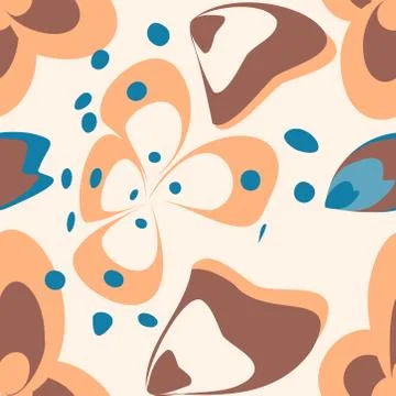 Abstract seamless colorful pattern exotic shapes backgrounds Stock Illustration