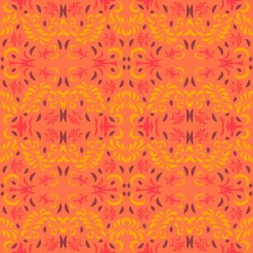 Abstract seamless colorful pattern exotic shapes backgrounds Stock Illustration