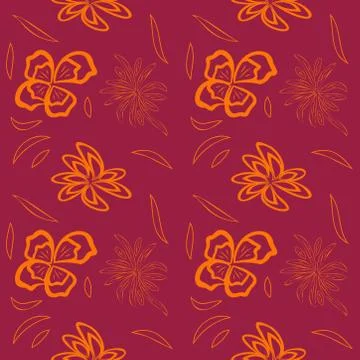 Abstract seamless colorful pattern exotic shapes backgrounds Stock Illustration