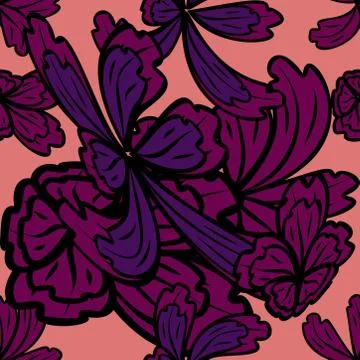 Abstract seamless colorful pattern exotic shapes backgrounds Stock Illustration