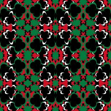 Abstract seamless colorful pattern exotic shapes backgrounds Stock Illustration