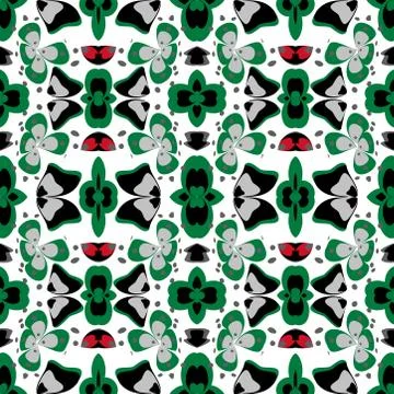 Abstract seamless colorful pattern exotic shapes backgrounds Stock Illustration