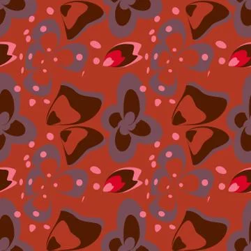 Abstract seamless colorful pattern exotic shapes backgrounds Stock Illustration