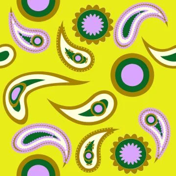 Abstract seamless colorful pattern exotic shapes backgrounds Stock Illustration