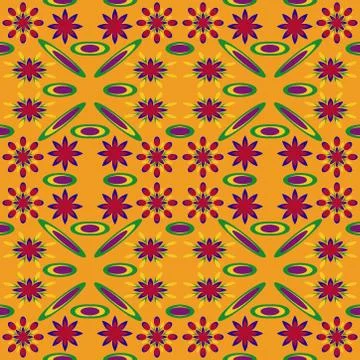 Abstract seamless colorful pattern exotic shapes backgrounds Stock Illustration