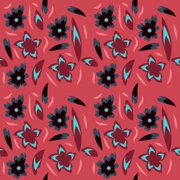 Abstract seamless colorful pattern exotic shapes backgrounds Stock Illustration