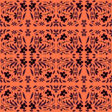 Abstract seamless colorful pattern exotic shapes backgrounds Stock Illustration