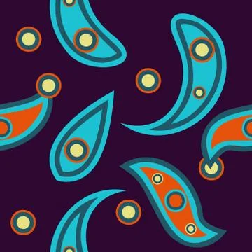 Abstract seamless colorful pattern exotic shapes backgrounds Stock Illustration