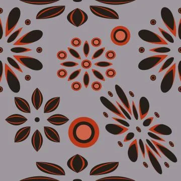Abstract seamless colorful pattern exotic shapes backgrounds Stock-Illustration