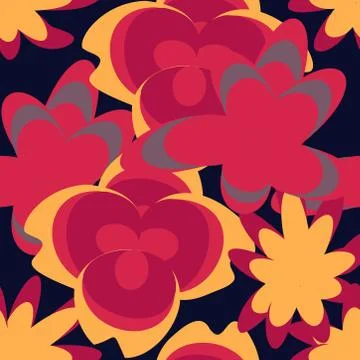 Abstract seamless colorful pattern exotic shapes backgrounds Stock Illustration