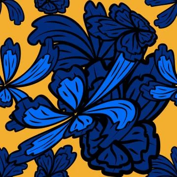 Abstract seamless colorful pattern exotic shapes backgrounds Illustrazione stock