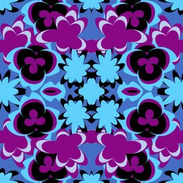Abstract seamless colorful pattern exotic shapes backgrounds Stock Illustration