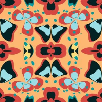 Abstract seamless colorful pattern exotic shapes backgrounds Stock Illustration