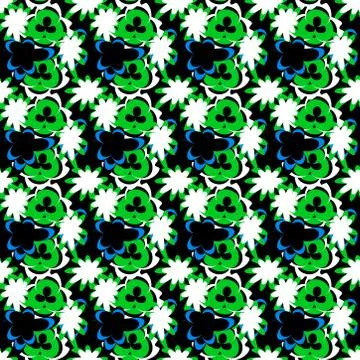 Abstract seamless colorful pattern exotic shapes backgrounds Illustrazione stock