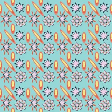 Abstract seamless colorful pattern exotic shapes backgrounds Stock Illustration