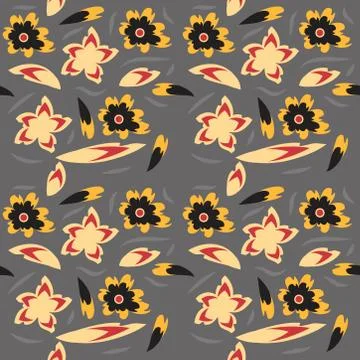 Abstract seamless colorful pattern exotic shapes backgrounds Stock Illustration