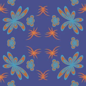 Abstract seamless colorful pattern exotic shapes backgrounds Stock Illustration