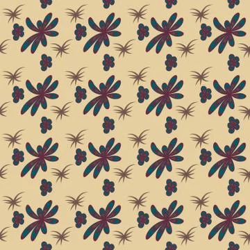 Abstract seamless colorful pattern exotic shapes backgrounds Stock Illustration