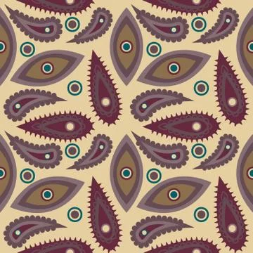 Abstract seamless colorful pattern exotic shapes backgrounds Stock Illustration