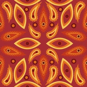 Abstract seamless colorful pattern exotic shapes backgrounds Stock Illustration