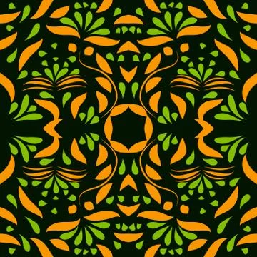 Abstract seamless colorful pattern exotic shapes backgrounds Stock Illustration
