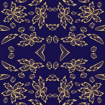 Abstract seamless colorful pattern exotic shapes backgrounds Stock Illustration